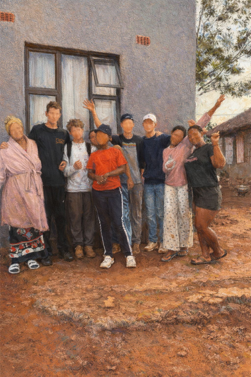 Students participating in homestay tourism